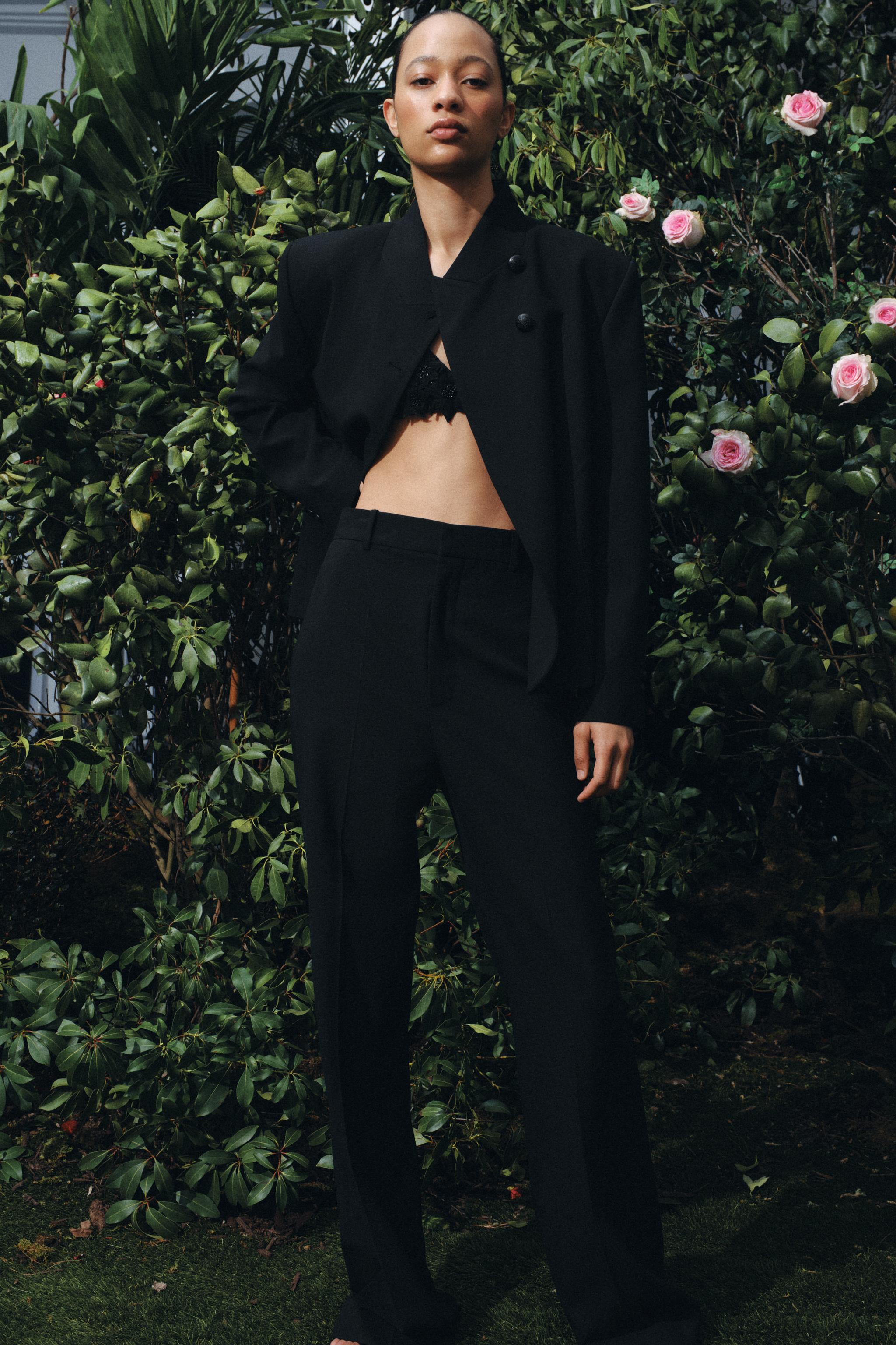 HIGH-WAISTED PINSTRIPE PANTS ZW COLLECTION